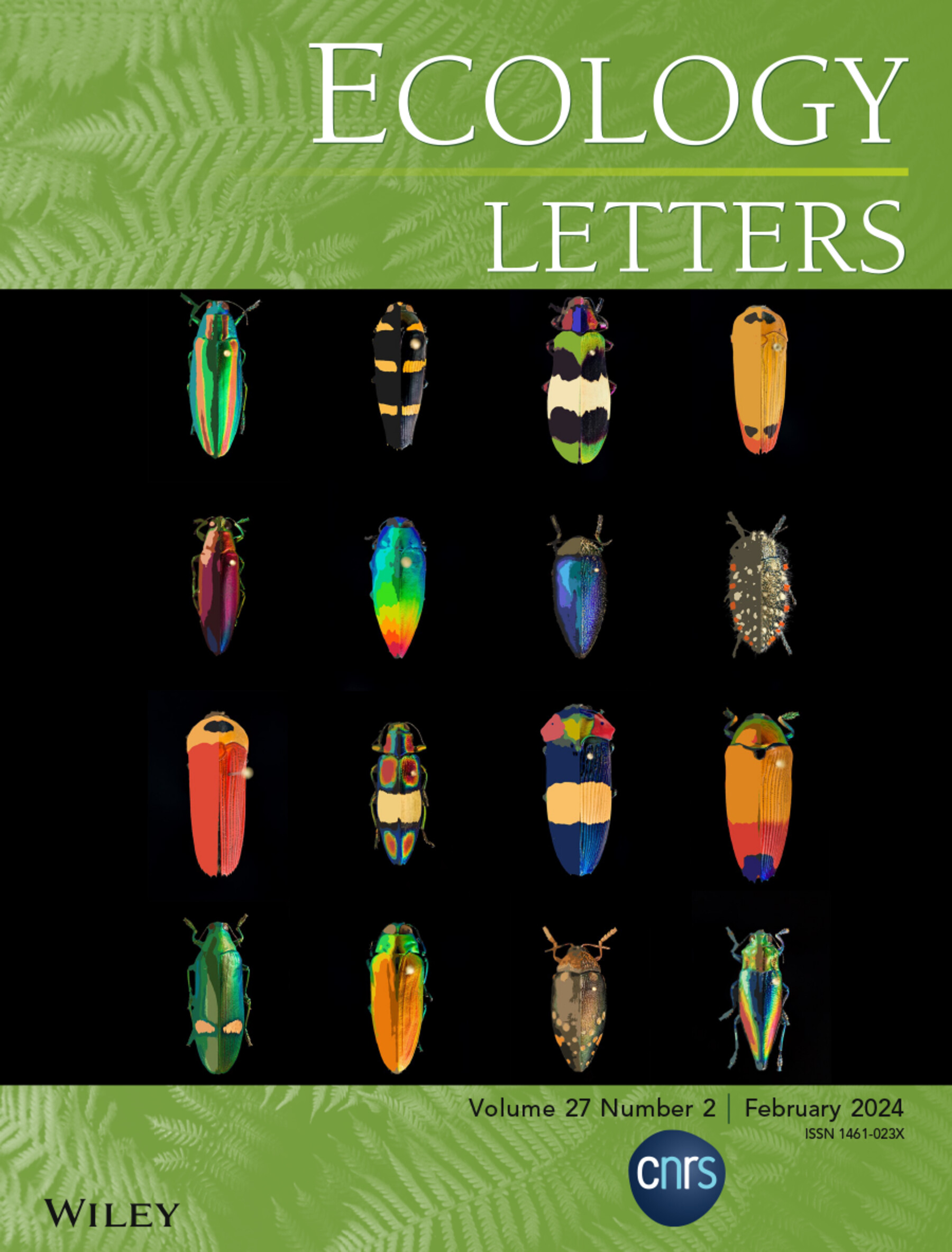 Cover image of Ecology Letters (February 2024).